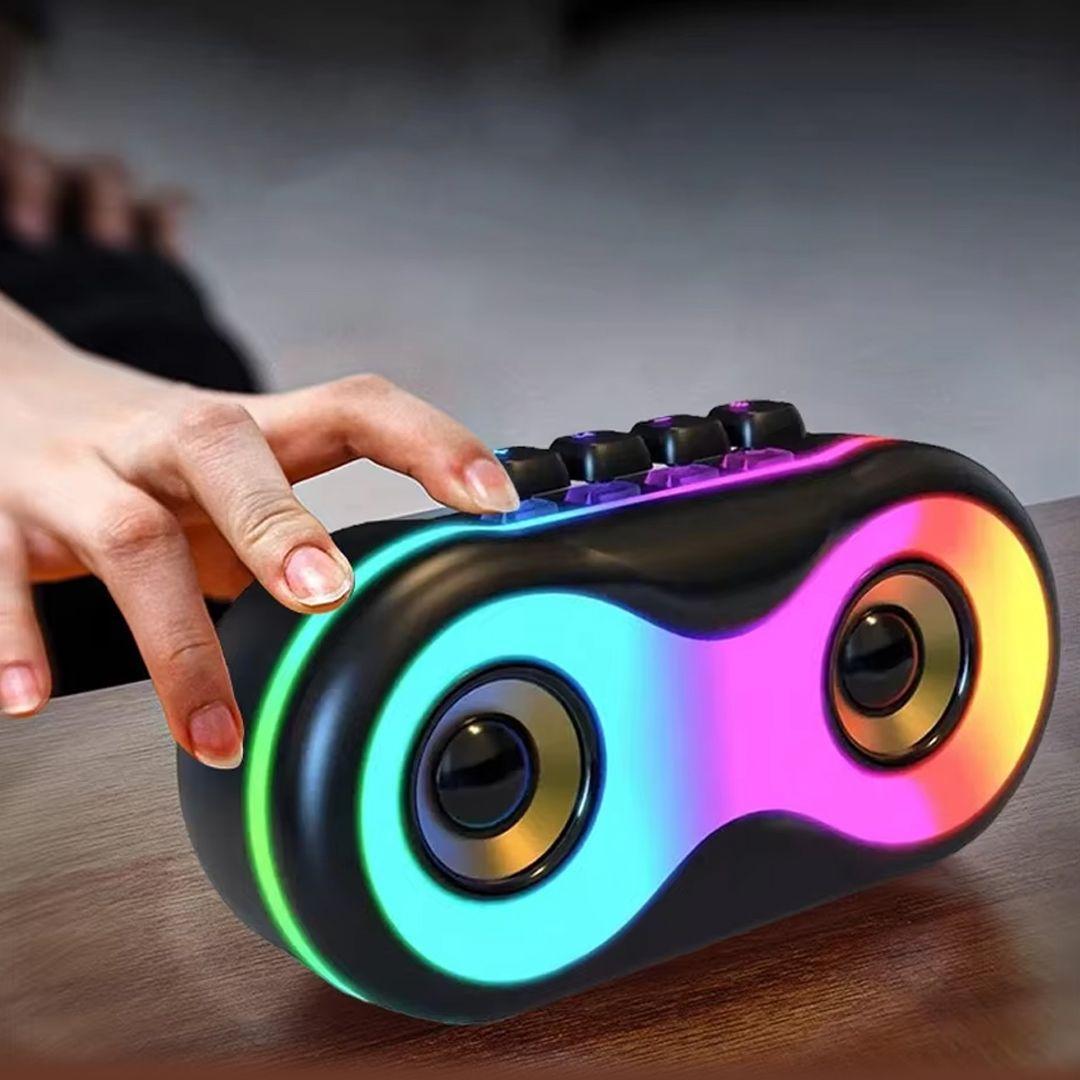 Portable Wireless Bluetooth Speaker Powerful 1800mAh Battery RGB Lighting Sound Sync