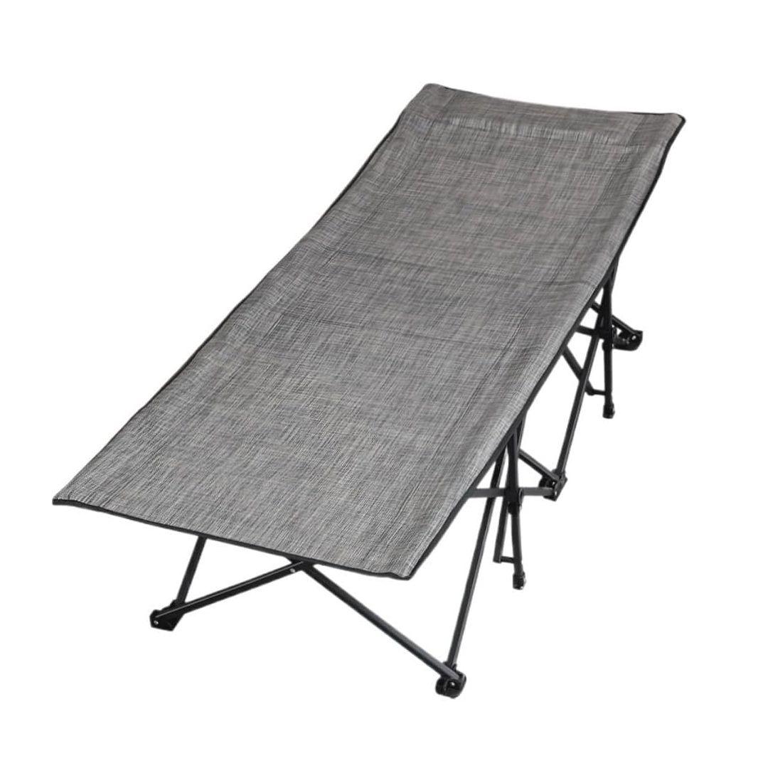 Large and sturdy folding bed that can hold up to 150 kg for complete comfort, ideal for camping 