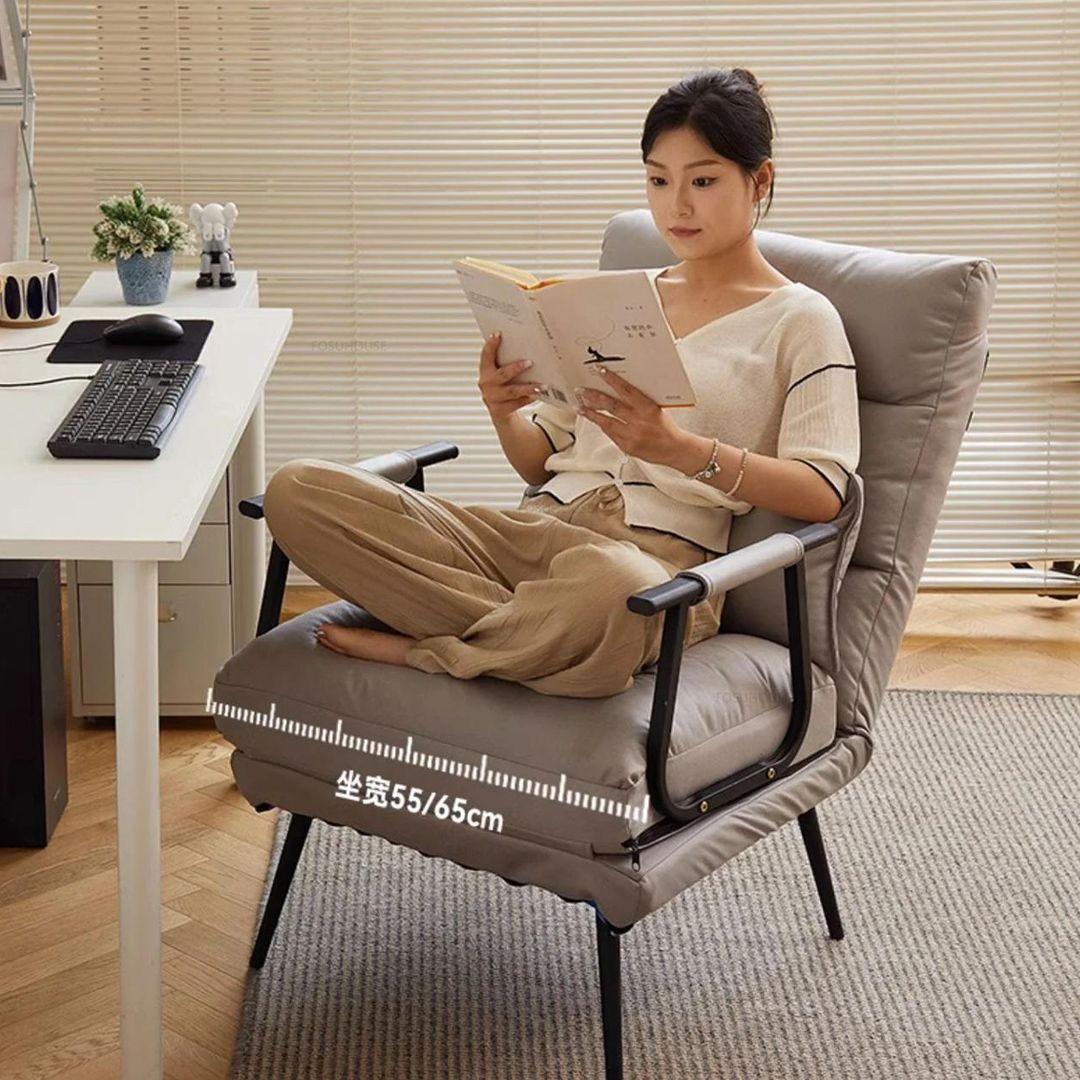 2 in 1 Folding Chair and Bed with 5-Position Adjustable Backrest and Removable Pillow