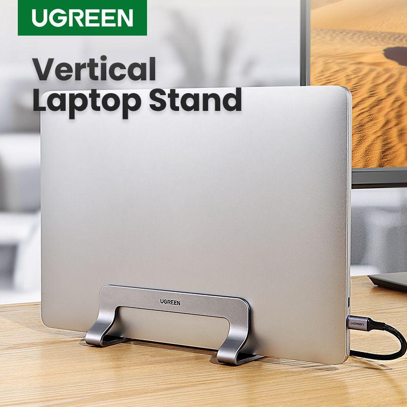 UGREEN LP258 Vertical Laptop Stand for Desktop, Dual Slot Laptop Holder, Adjustable Aluminum