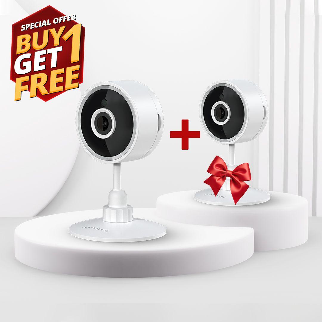 Buy Powerology PSHCFWH WiFi Smart Home Camera 105° Wide Angle & Get 1 FREE