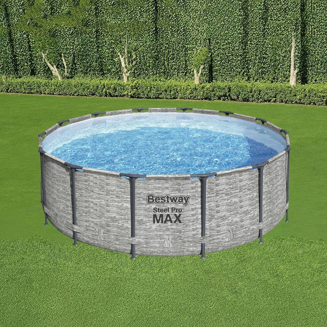 BESTWAY 5619D 4.27M X 1.22M POOL SET (Contents:Pool, Filter Pump(220-240V), Ladder, Cover, Compatible with Cartridge 58094(II)220-240V) 