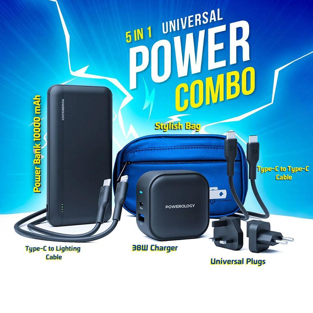 Powerology 5 in 1 Universal Power Combo 10000mAh 
