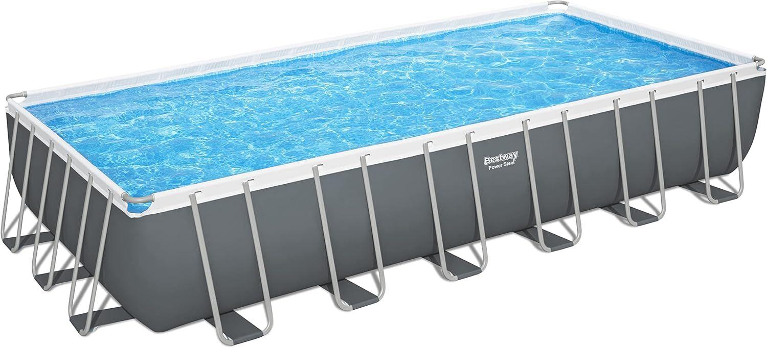 BESTWAY 7.32M X 3.66M X 1.32M RECTANGULAR POOL SET (Contents:Pool, Filter Pump(220-240V), Ladder, Cover, ChemConnect Dispenser, Compatible with Cartridge 58095(IV)220-240V) 