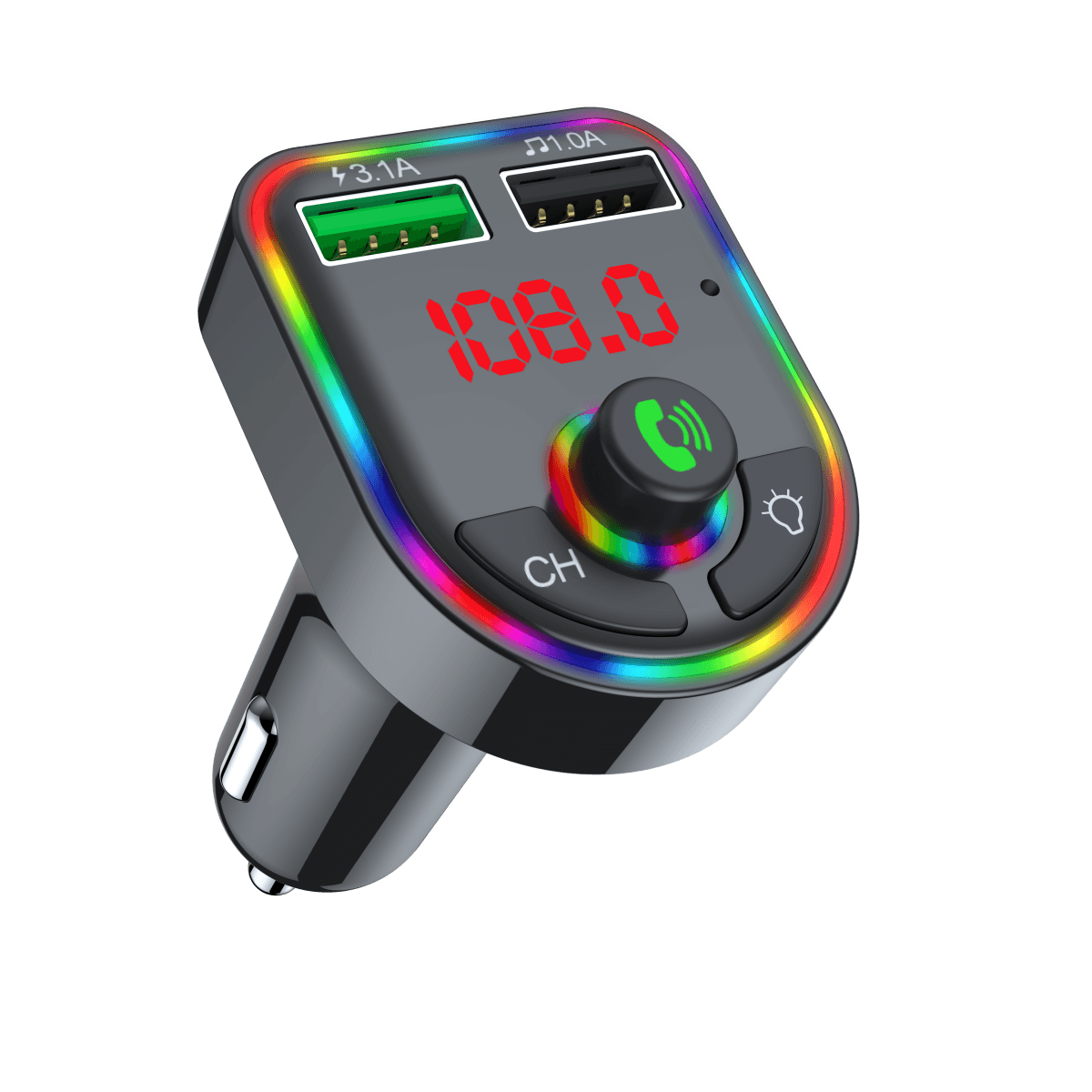 HAVIT HV-FM811BT RGB-Light Bluetooth MP3 modulator 