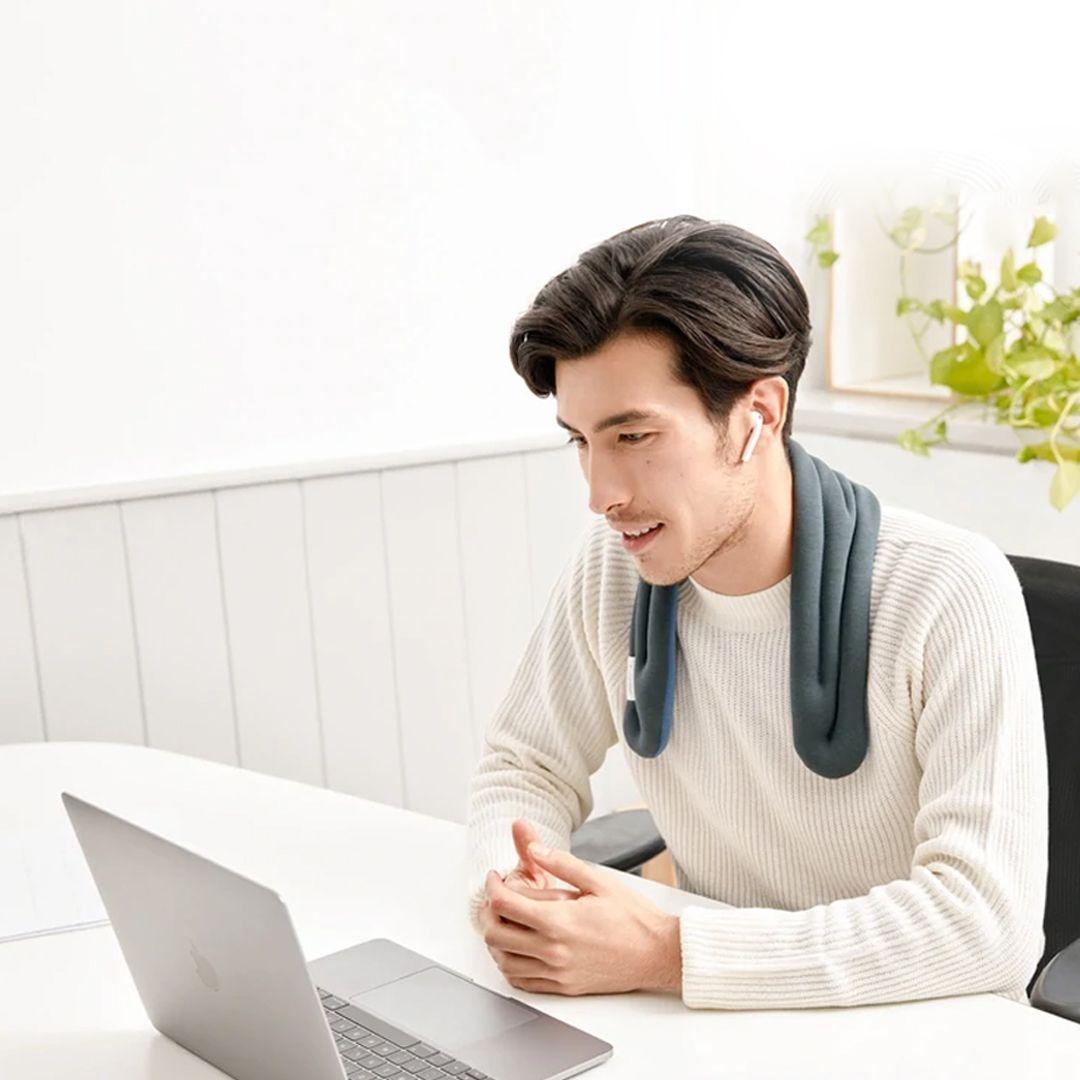 Heated Neck Wrap provides gentle pressure and calming warmth