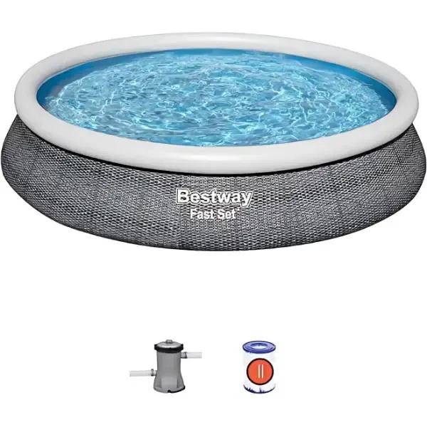 BESTWAY 4.57M X 84CM POOL SET (Contents:One Pool, Filter Pump(220-240V), Compatible with Cartridge 58094(Ⅱ)220-240V) 