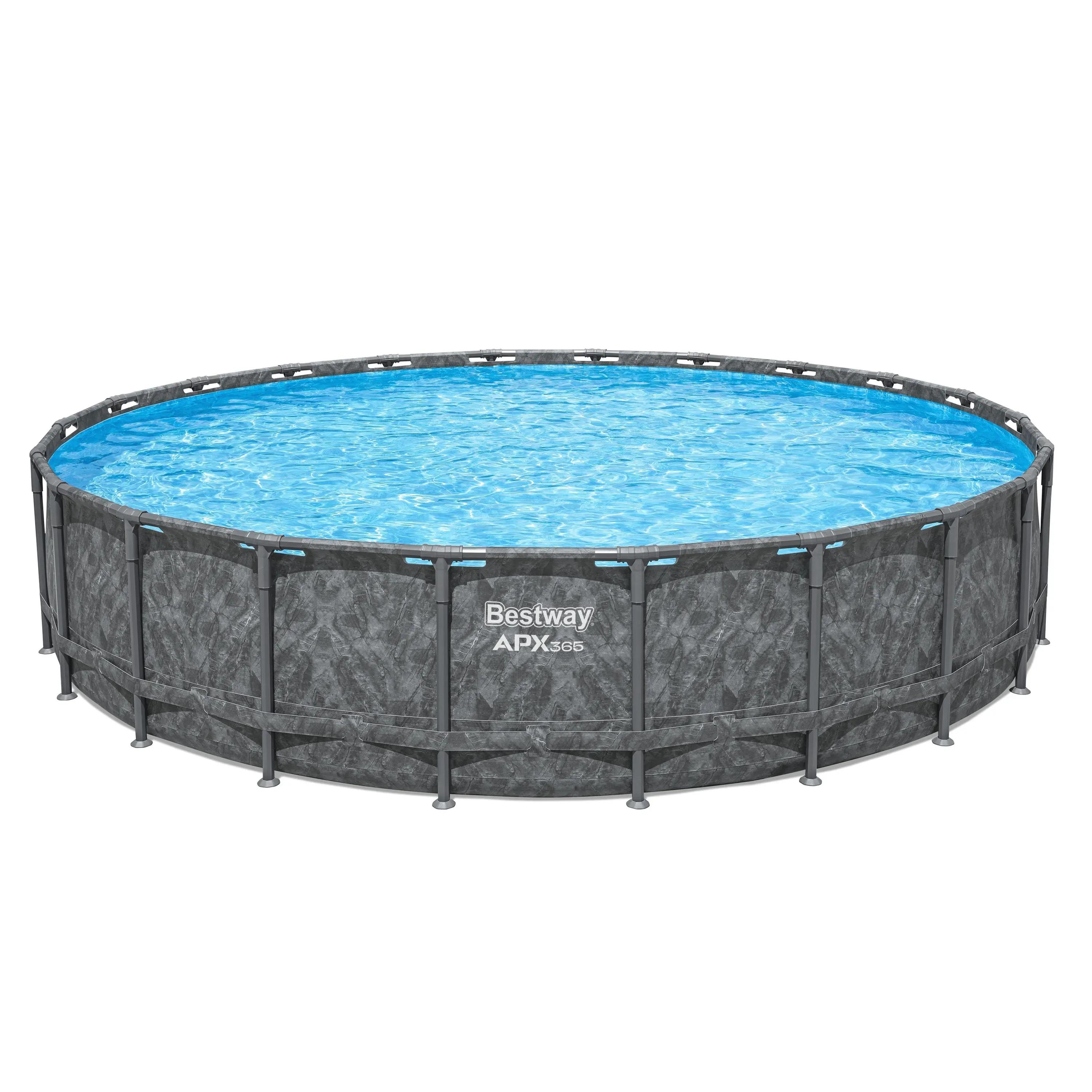 BESTWAY 6.71m x 1.32m Round Pool Set (One Pool, Sand Filter Pump(220-240V), Ladder, Cover, Polysphere) 