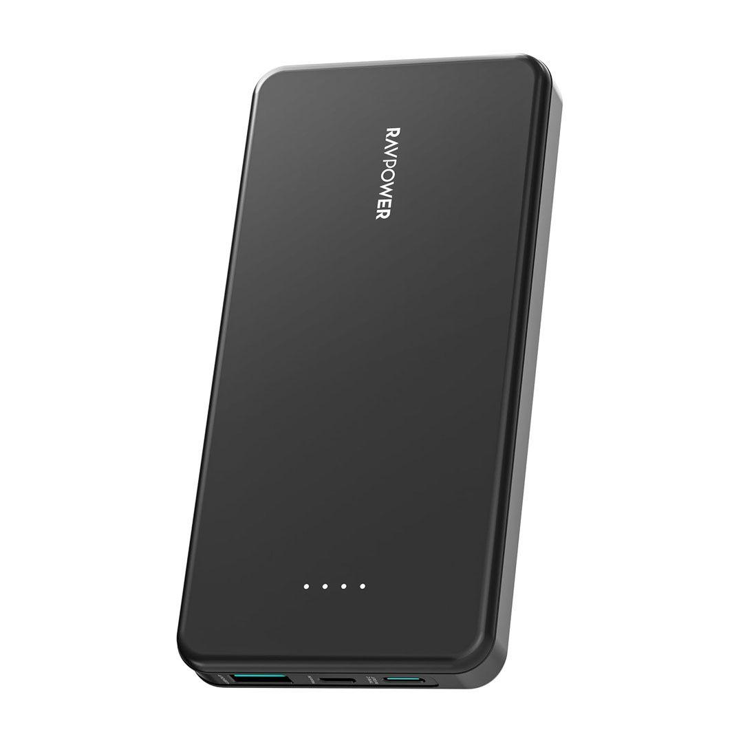 RAVPower RP-PB1215 PD Pioneer 10000mAh 15W 3-Port Power Bank (Type-C+USB+Micro)  