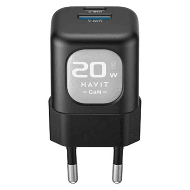 Havit UC220 20W GaN Travel Charger with Fast Charging