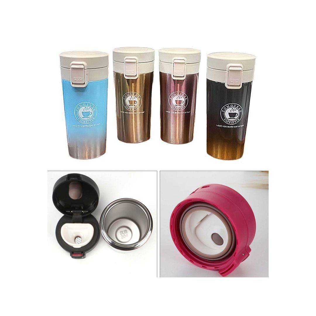 380 mL Insulated Travel Coffee Mug Cup Thermal Stainless Steel Vacuum Thermos Leakproof
