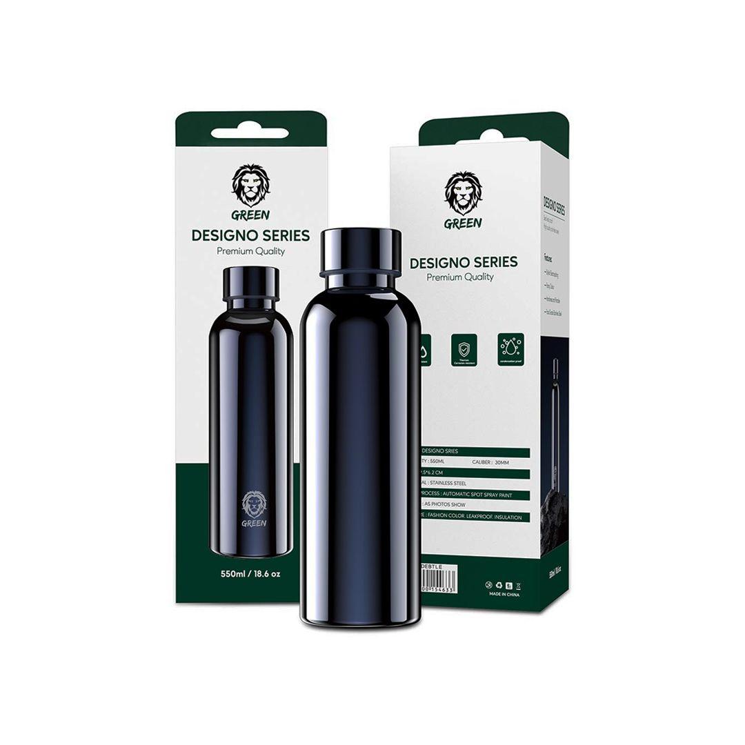 Green - Designo Series Stainless Steel Water Bottle 550ml