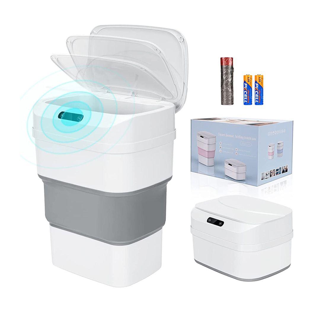 Touchless Automatic Motion Sensor Rectangular Trash Can with Lid