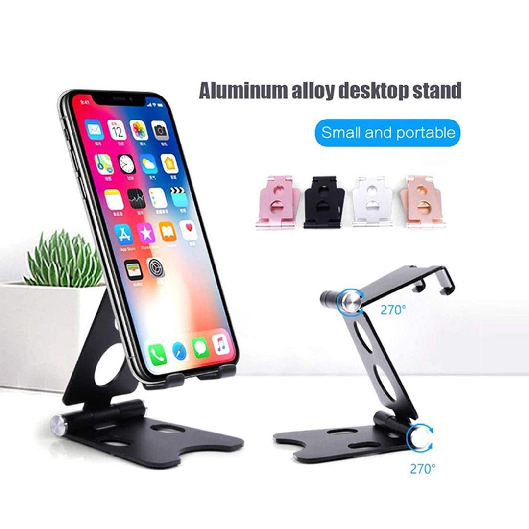 Adjustable Foldable Aluminum Stand for Mobile Phone Tablet 270° Rotation
