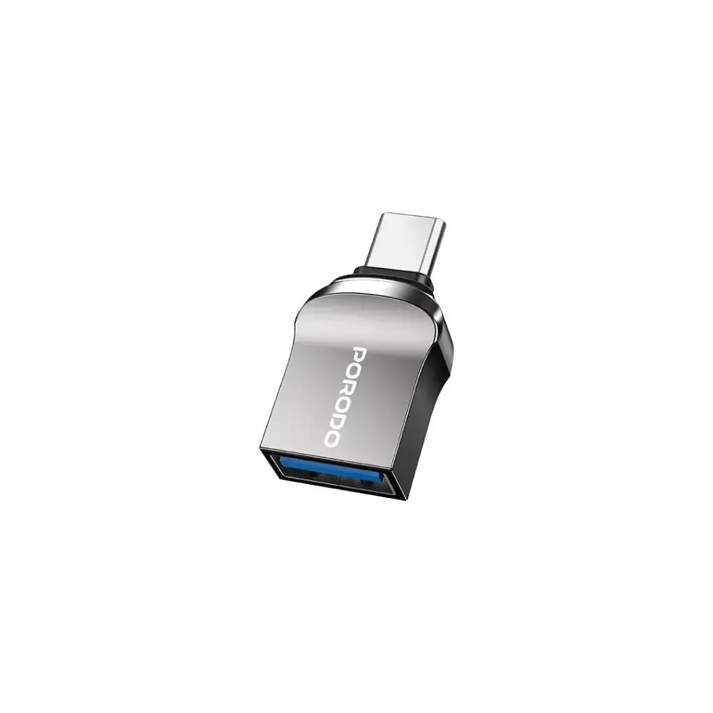 Porodo PD-CBL0023-BK USB to Type-C OTG Adapter