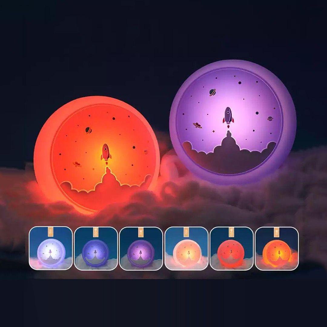 Portable Smart Sensor High-Quality Space Rocket Night Light