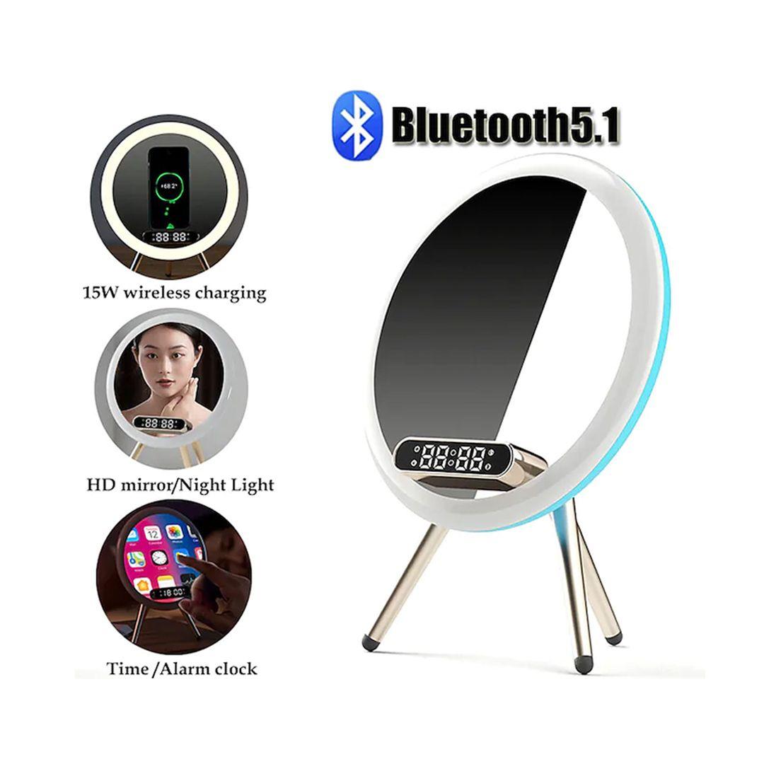 Magic mirror mobile phone wireless charging Bluetooth speaker beauty makeup mirror Bluetooth audio amplifier