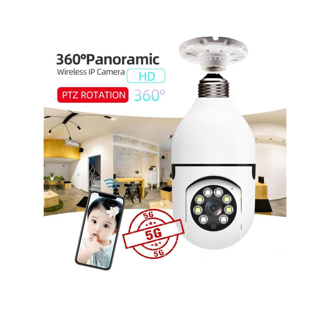 E27 bulb base 5G Wireless Panoramic WiFi Camera HD 1080P With Night Vision and Motion Sensor