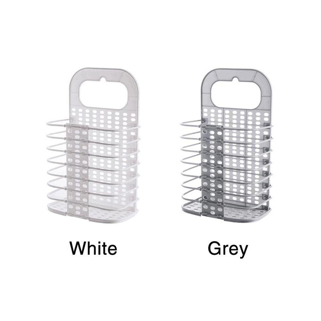 High-quality Plastic Multi-Purpose Wall-Mounted Folding Plastic Laundry Basket Durable and lightweight