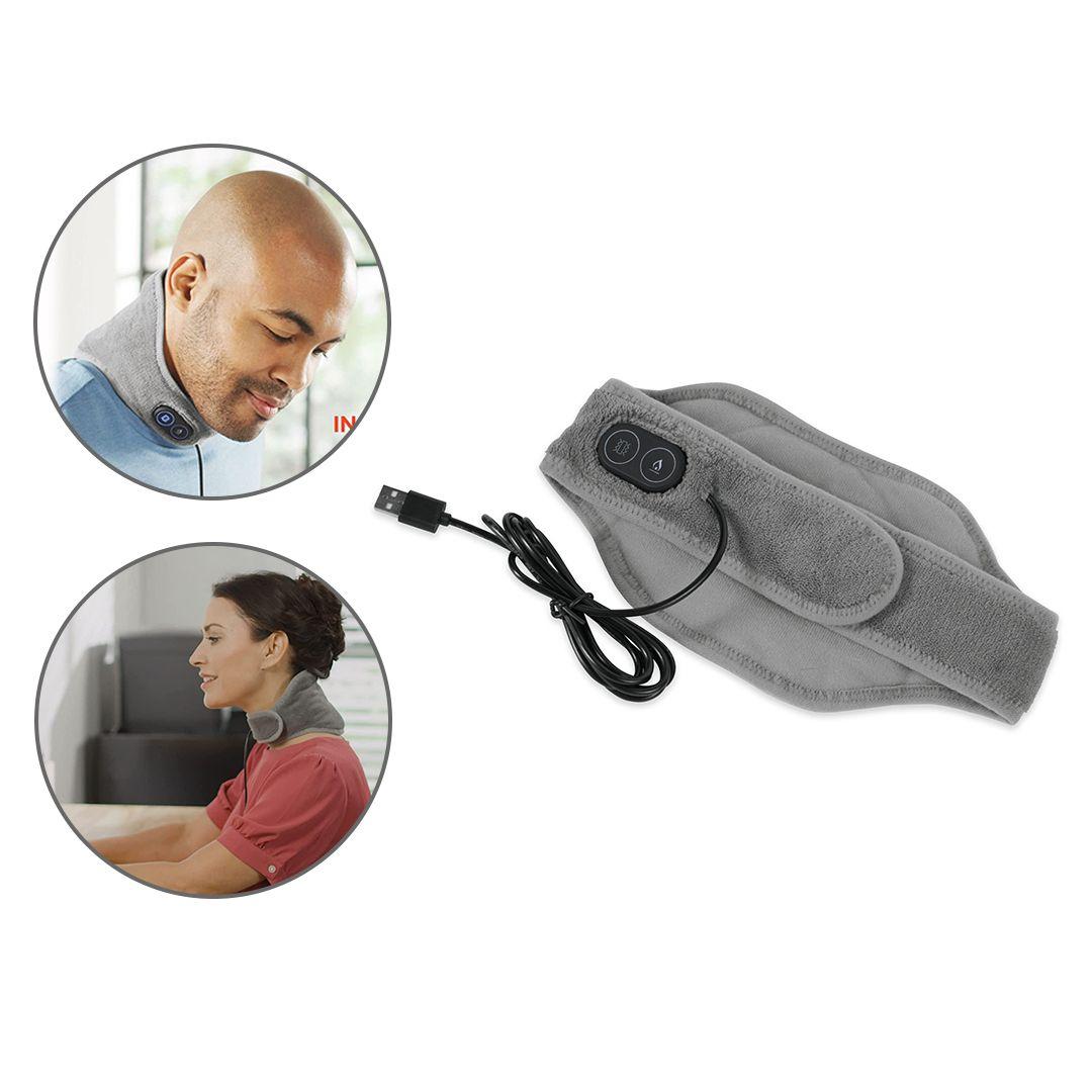 Neck Massager Wrap with 3 Adjustable Heat Modes for Muscle Pain Relief with USB Charging