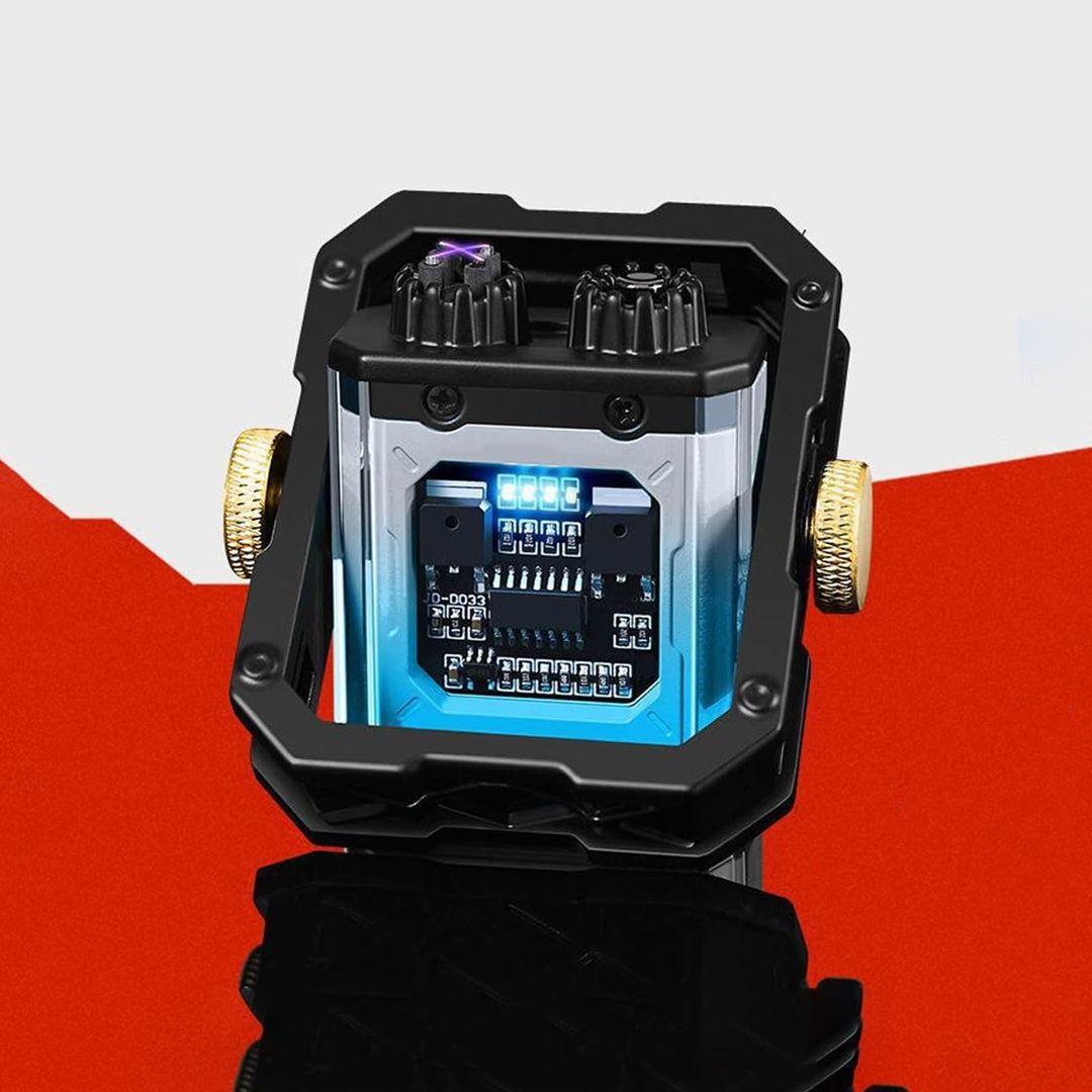 Unique Design LED Metal USB Electronic Transparent Lighter 