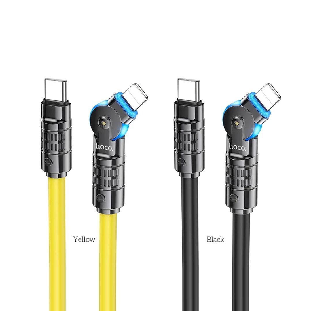 HOCO U118 Type C to Lightning Rotating Charging Data Cable