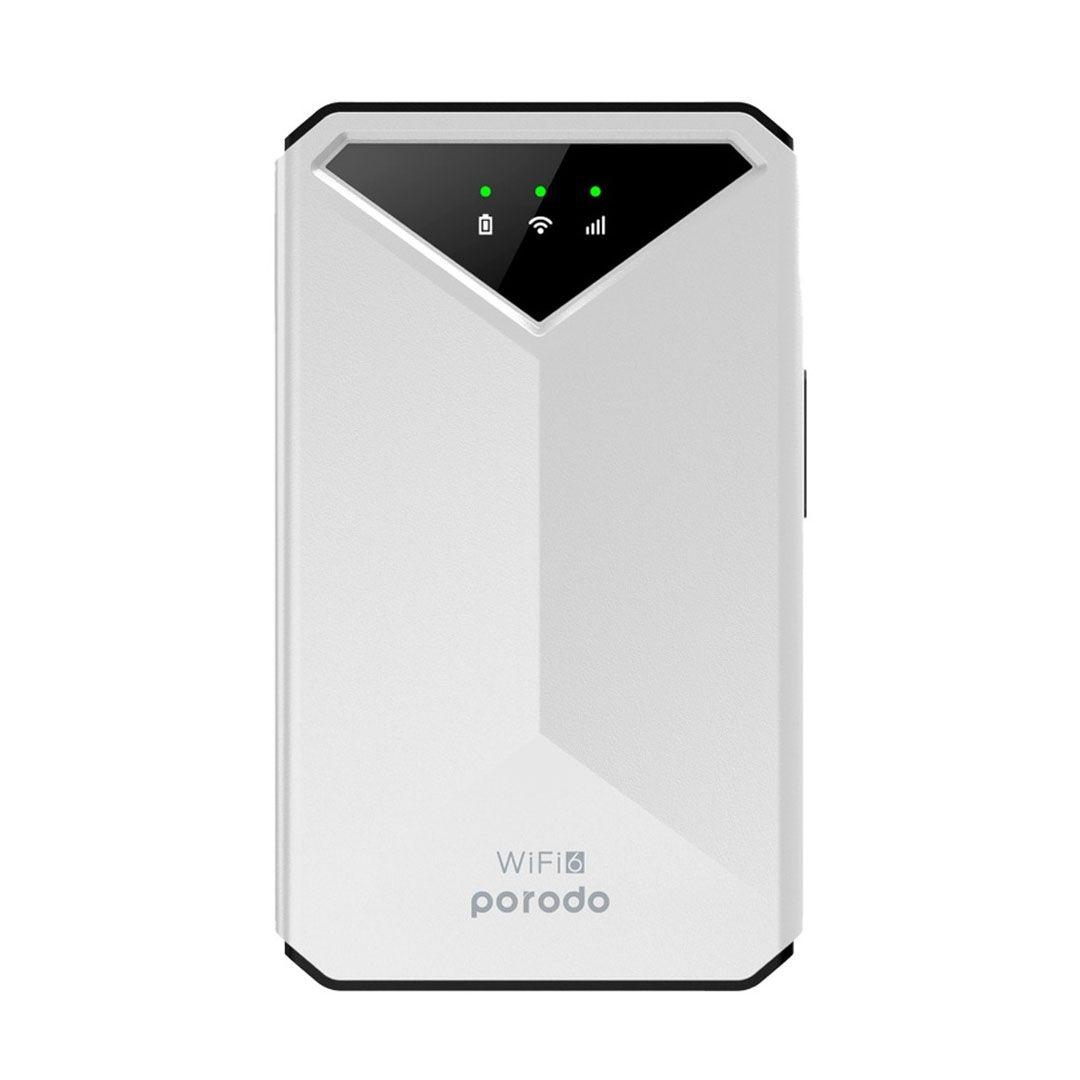 Porodo PD-PT4GRWD-WH 4G LTE WiFi 6 Pocket Portable Router