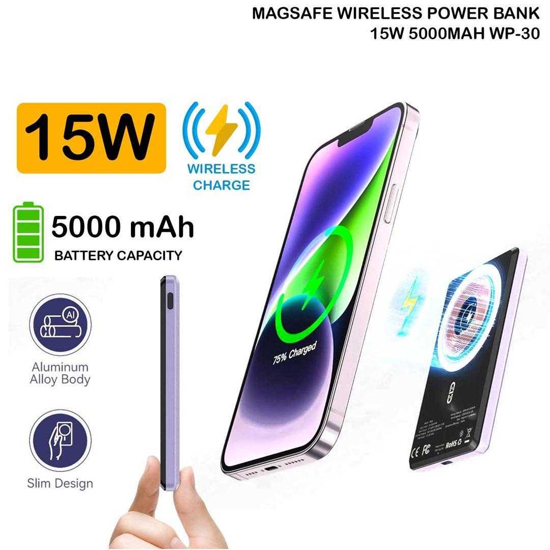 WP-30 15W Magnetic Wireless Power Bank 5000mAh