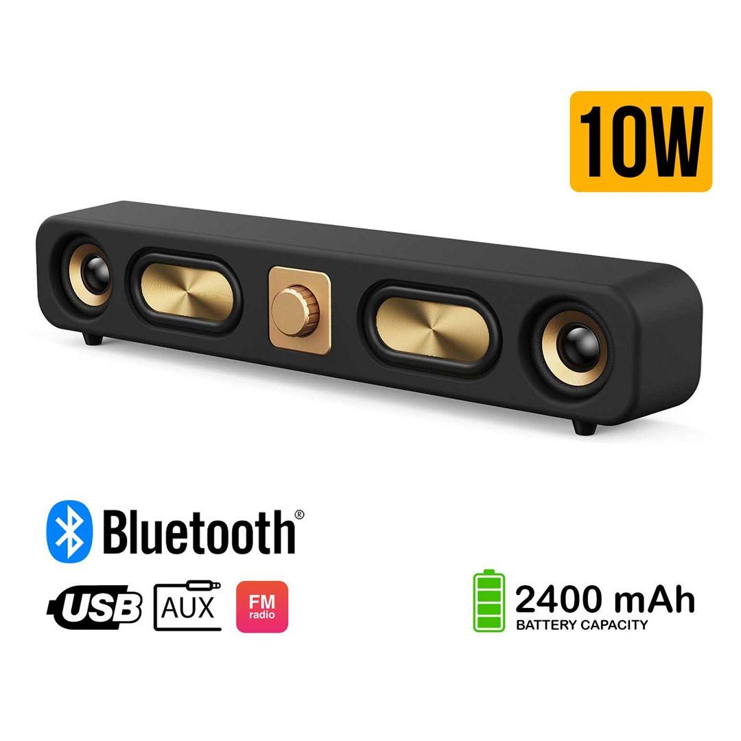 E-3404 10W 2400mAh Wireless Sound Bar Bluetooth