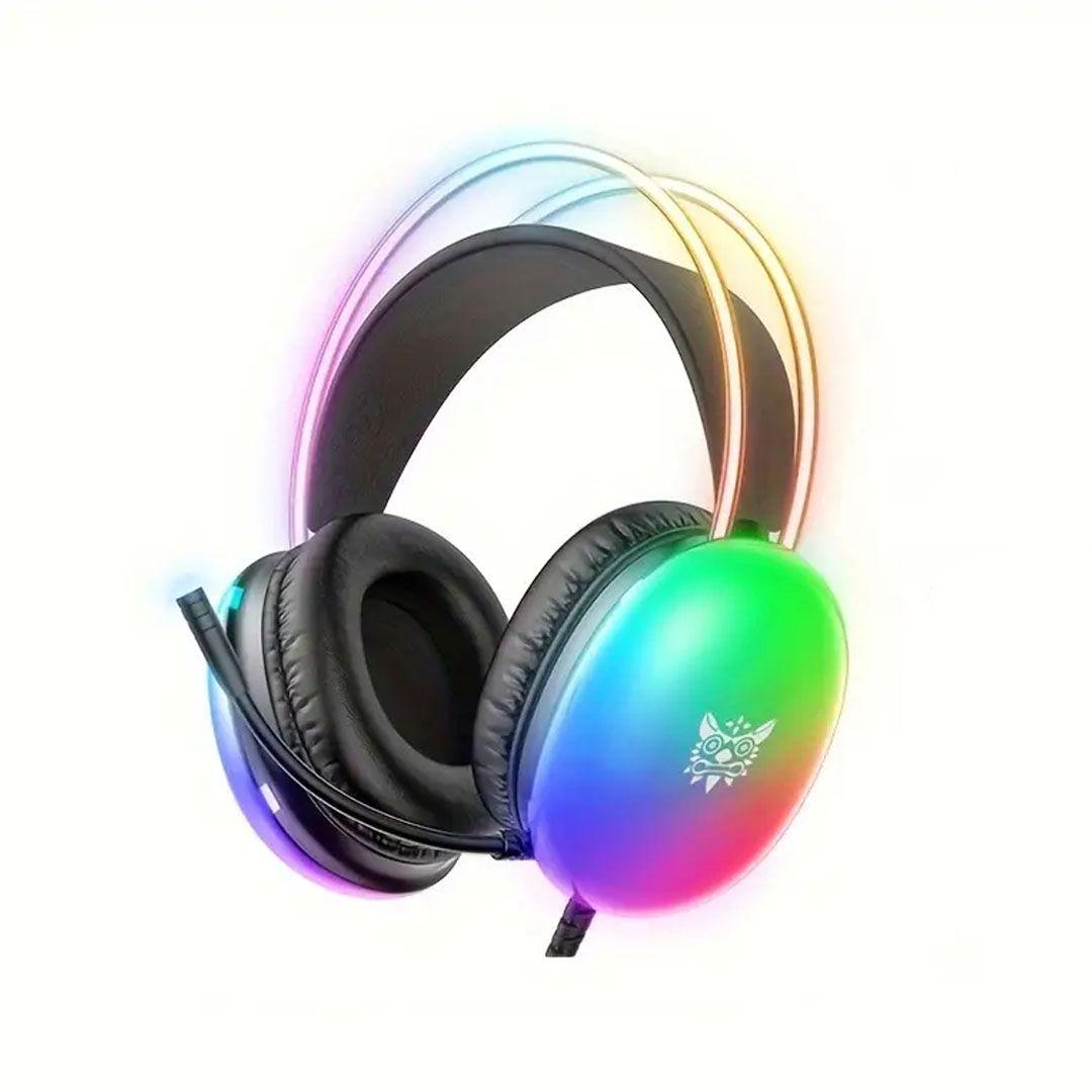 ONIKUMA Cat Ear Gaming Headset with RGB Lights 