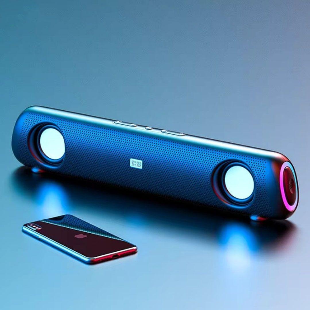 RGB Bluetooth Speaker with 5 Ports (BT - AUX - TF - OUT - SUB) 