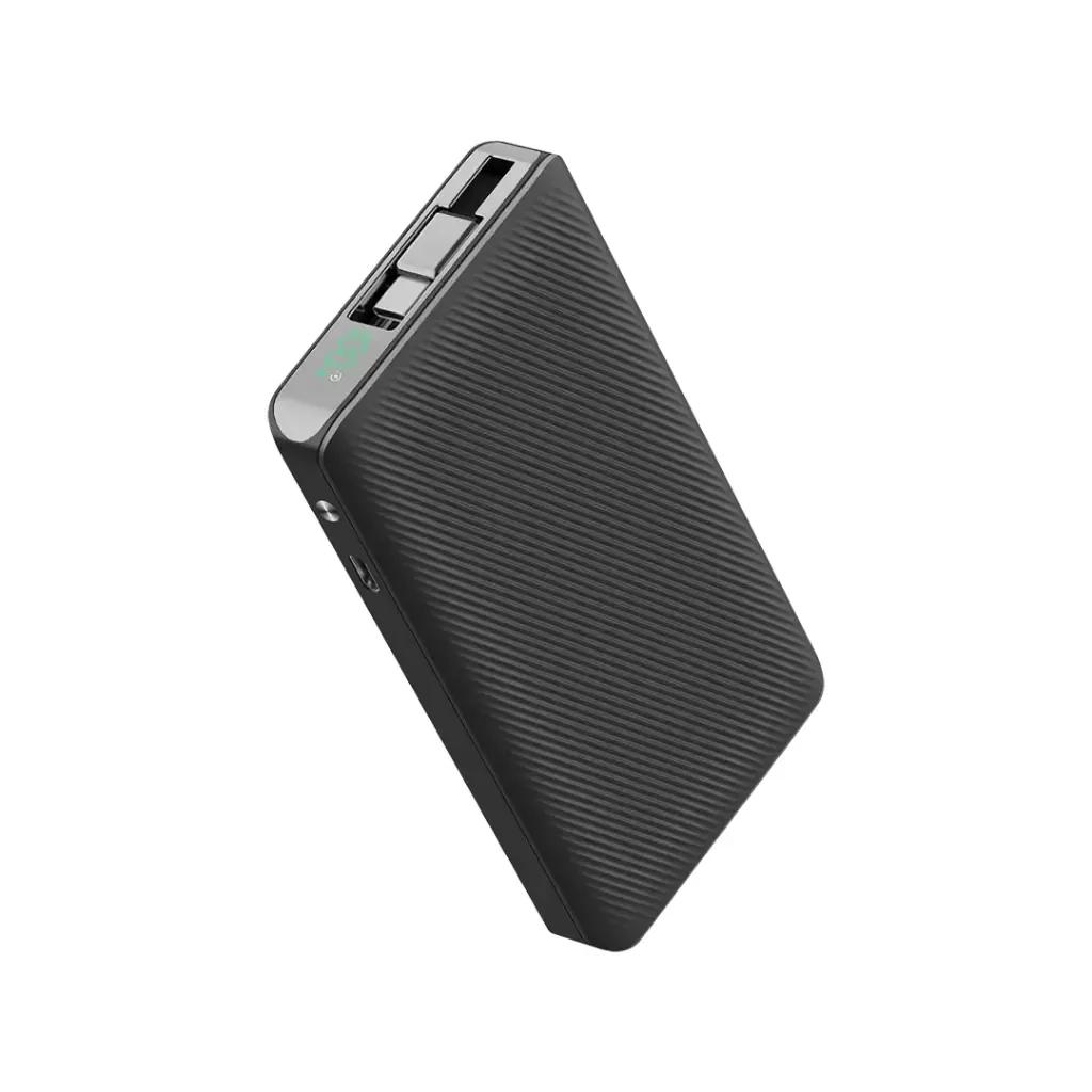 Powerology PPBCHA71 10,000mAh Power Bank with Retractable Cable