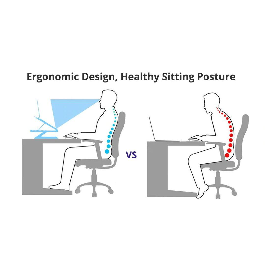 Tronsmart D07 Foldable Adjustable Laptop Stand with Phone Holders Compatible with 10 to 17 in Laptops Multifunctional Stand