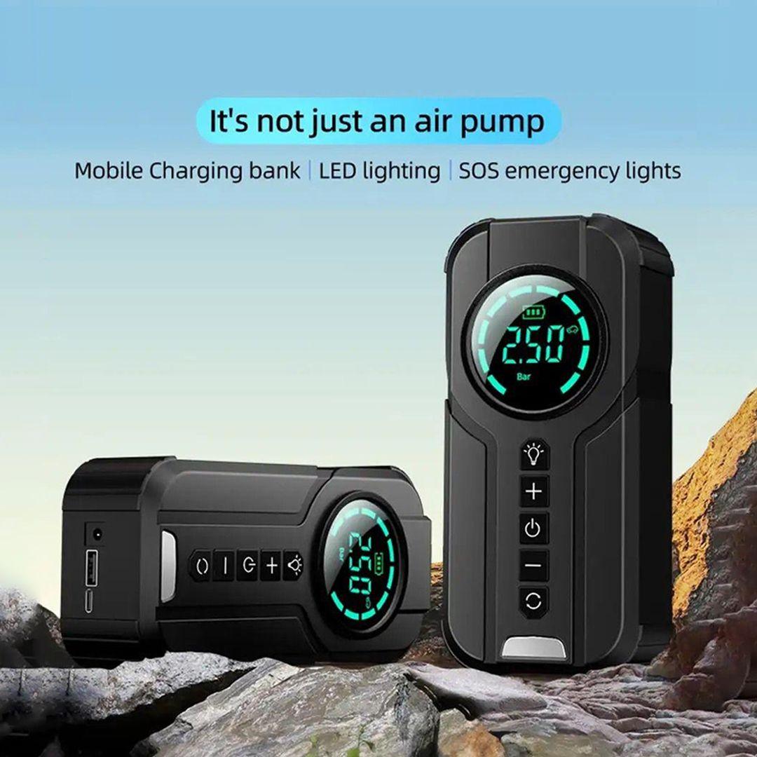 Fast Filling Tire Inflator Portable mini Air Pump With LED Light
