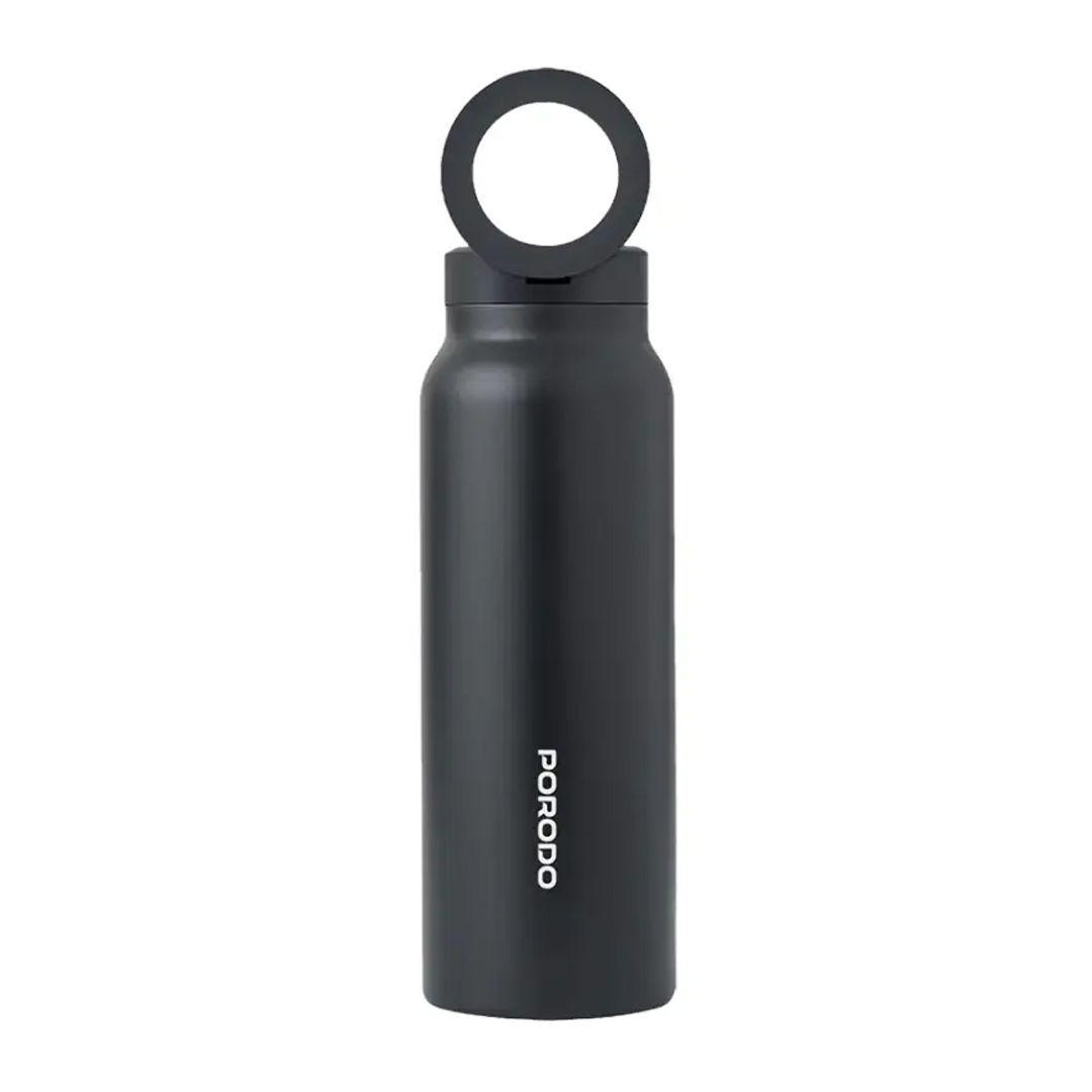 Porodo 700ml Thermal Water Bottle with Magnetic Phone Holder