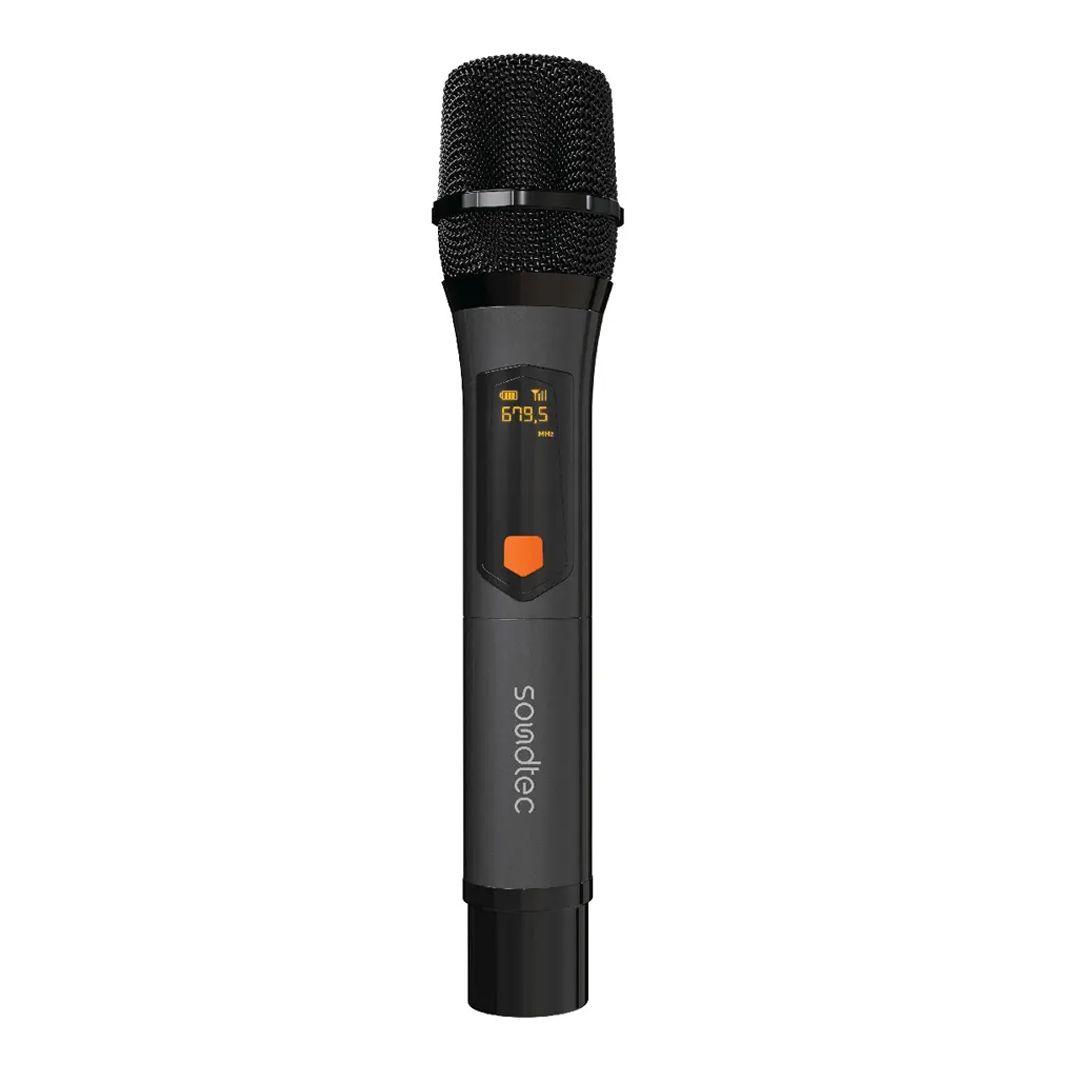 Porodo PD-STWLEP050-BK Soundtec Duo Mic Aluminum Rechargeable Wireless