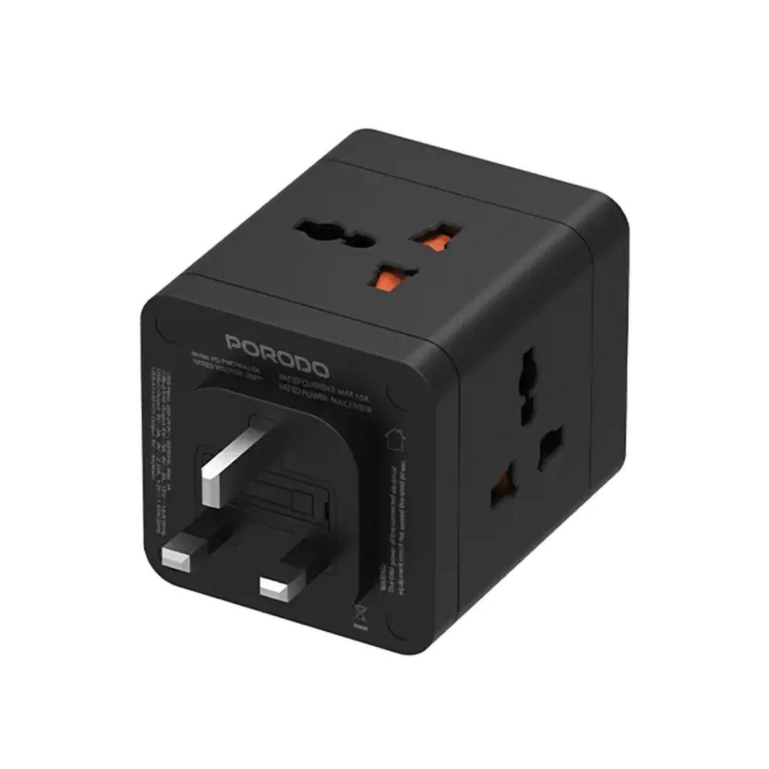 Porodo PD-FWCH040-BK 4 AC Universal Power Block