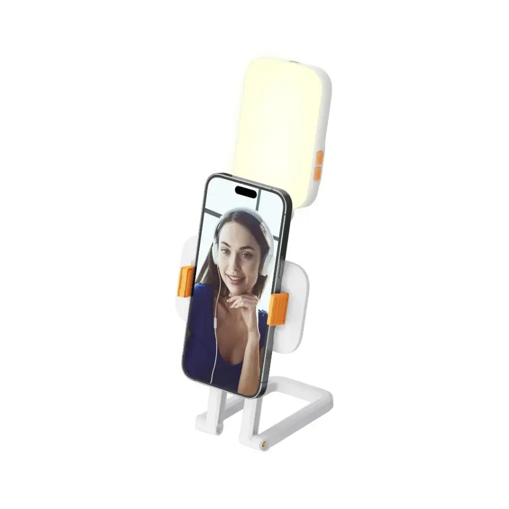 Porodo PD-LFST062-WH Lifestyle Phone Stand Fill Light