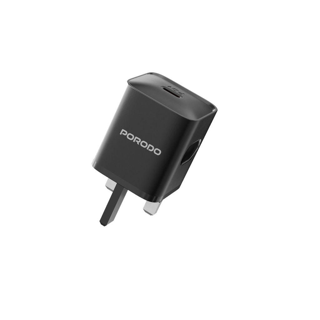 Porodo PD-FWCH023-BK USB-C Wall Charger 