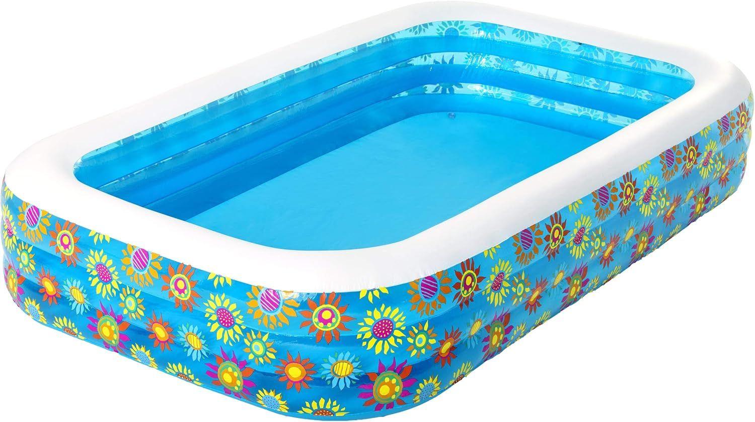BESTWAY 3.05M X 1.83M X 56CM HAPPY FLORA KIDS POOL (Contents:1 pool,repair patch) Age 6+
