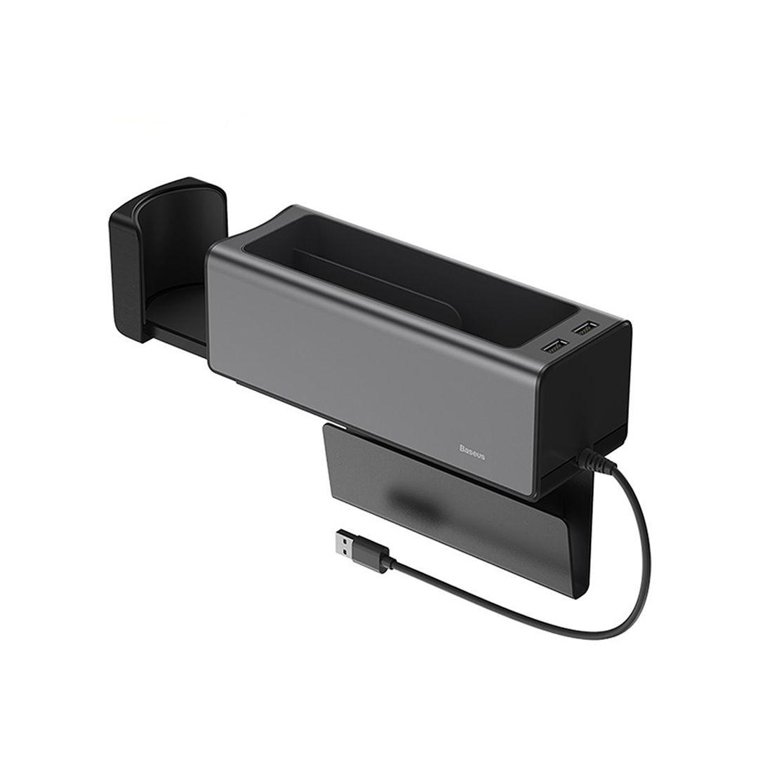 Baseus Front Seat Car Organizer Storage Rak Samping Mobil Car Charger