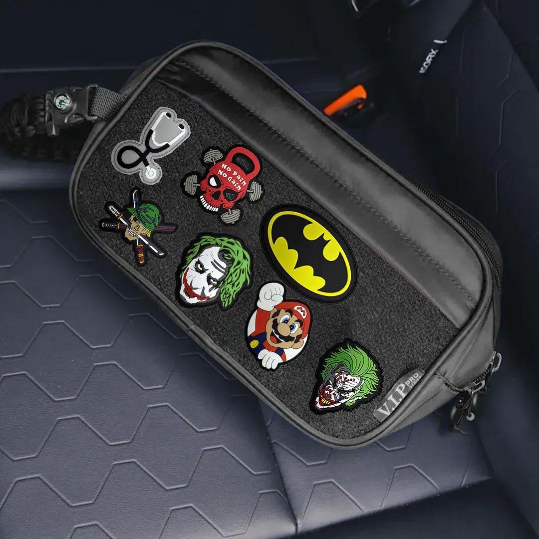 Rubber Sticker for Fabric Bags With Cartoon Icon Designs