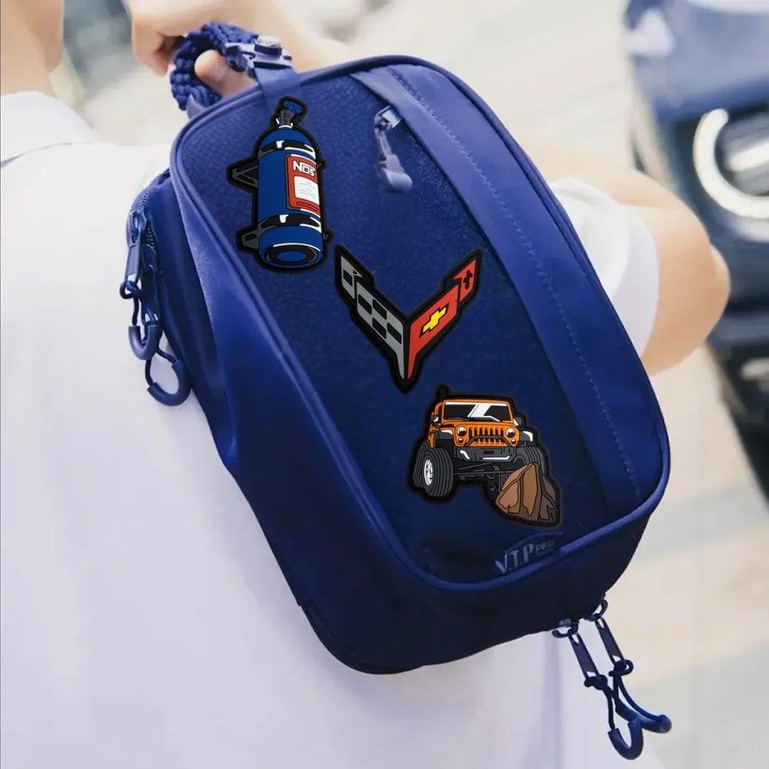 Rubber Sticker for Fabric Bags With Games Icons