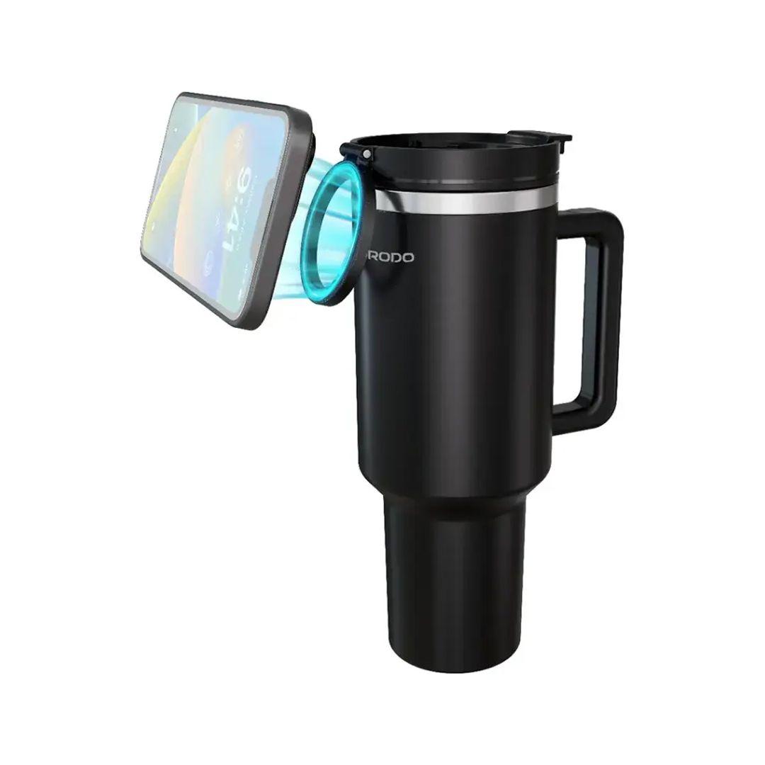 Porodo PD-LFST147 1200ml Thermal Mug with Magnetic Phone Holder