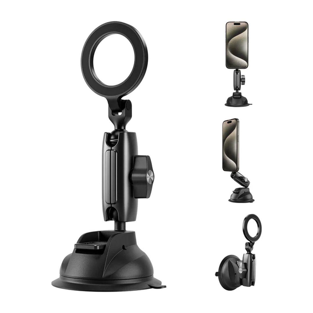 Magnetic Car Mount from TELESIN P3-SUS-02 – 360° Rotation with Adjustable Arm