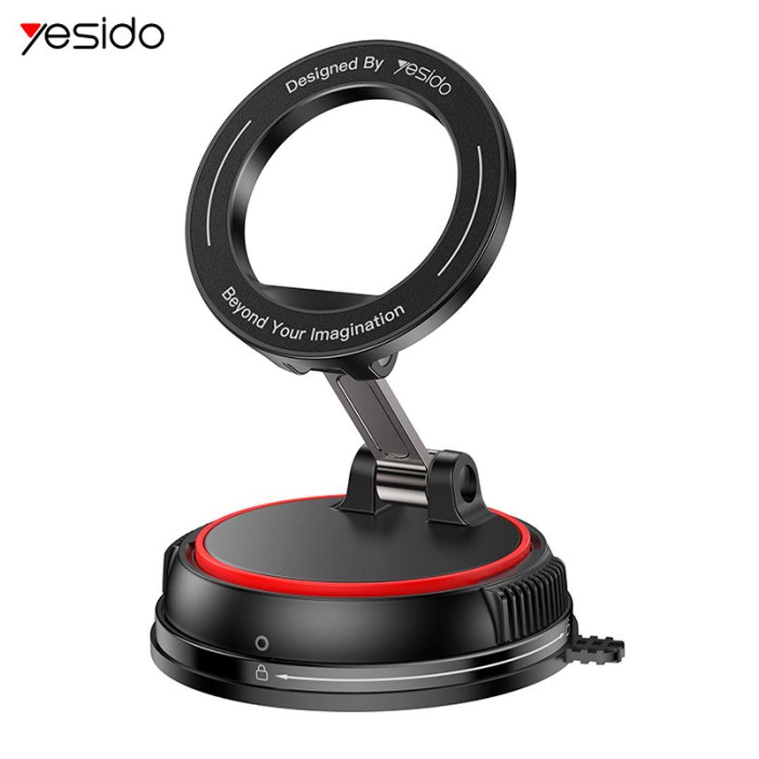  Yesido C219  360 Rotation And Folding Zinc Alloy Center Console Magsafing Suction Cup Car Phone Holder.