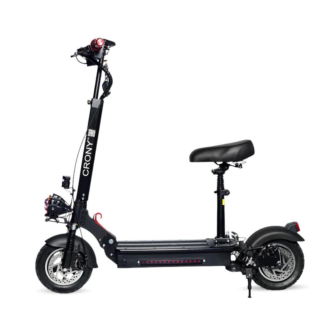 CRONY V10 Electric Scooter with a 1200W motor, foldable design, speed up to 55 km/h
