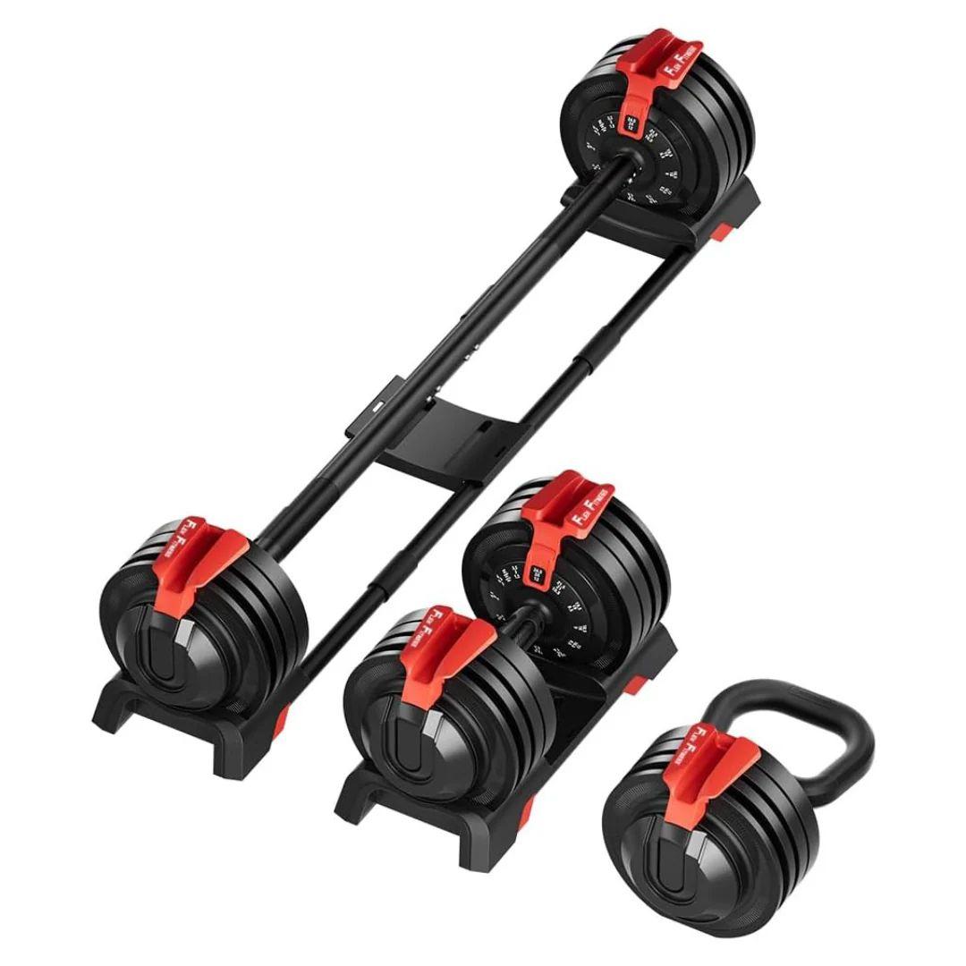 Kingsmith 3-in-1 Dumbbell & Weight Set with 12 weight levels up to 24 kg