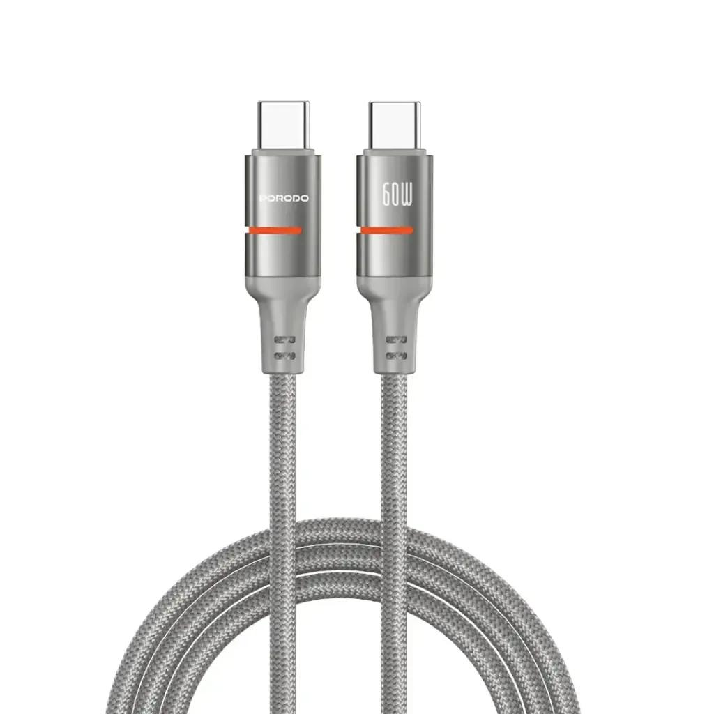 Porodo PD-CBL0031-GY-C  Type-C to Type-C Braided Cable