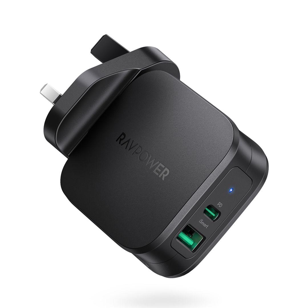 RAVPower RP-PC144 PD Pioneer 30W 2-Port Wall Charger